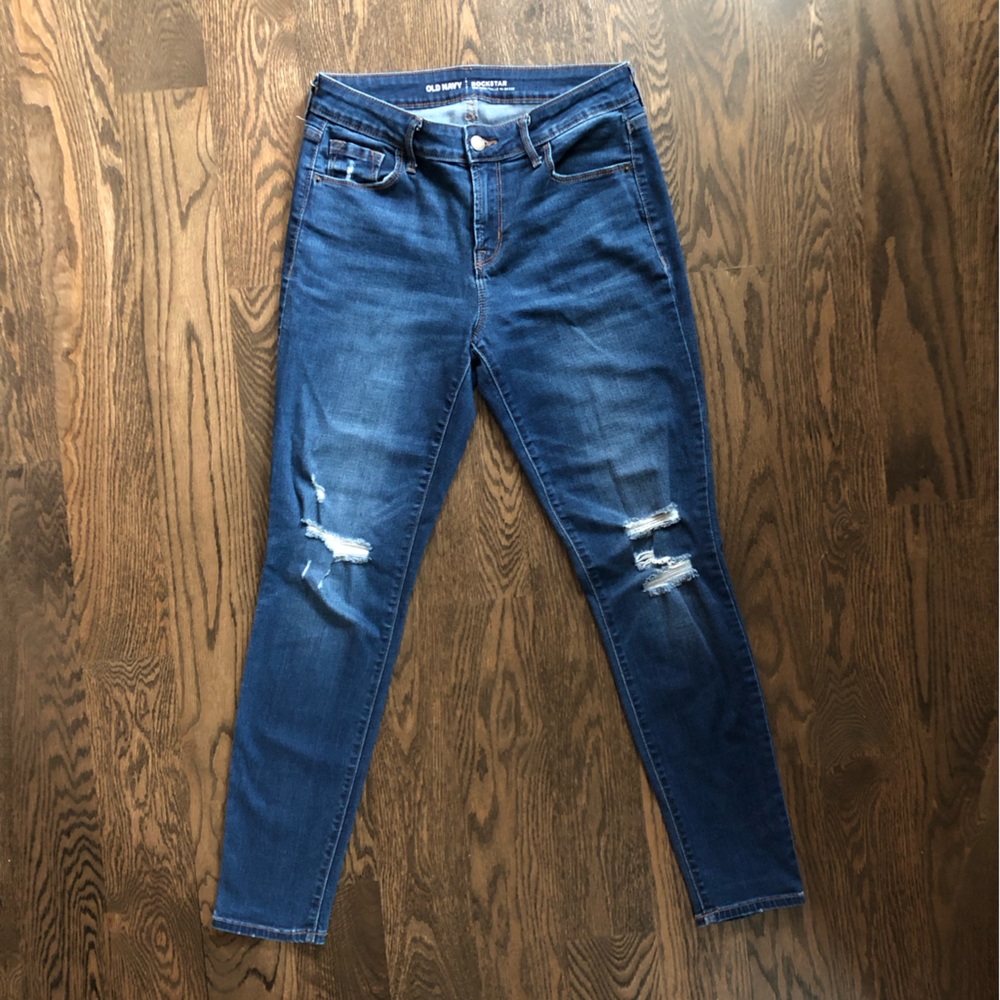 Old Navy Rockstar Mid Rise Skinny Jeans